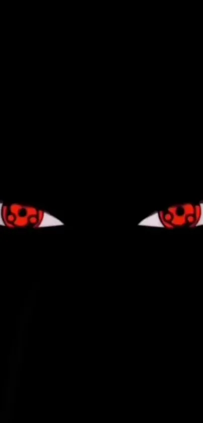 Mysterious red eyes staring in darkness wallpaper.