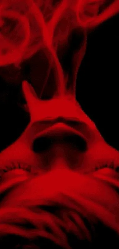 Abstract red smoke wallpaper for mobile.