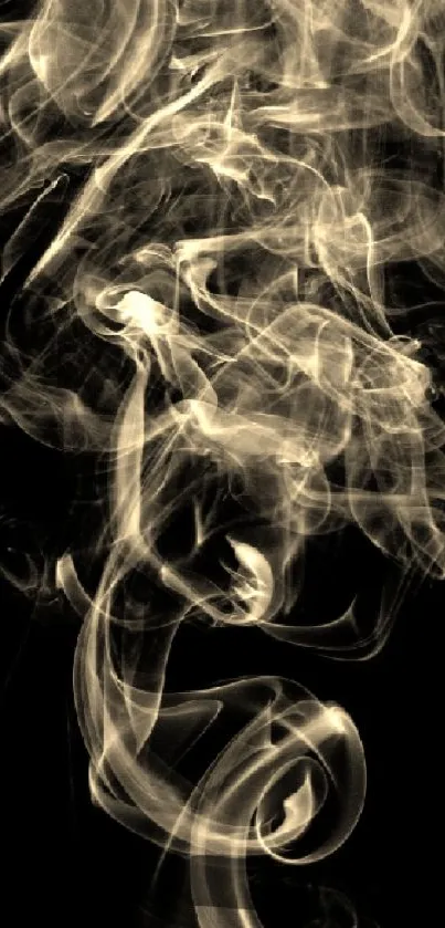 Mystical abstract smoke art on a dark background, perfect for mobile wallpaper.