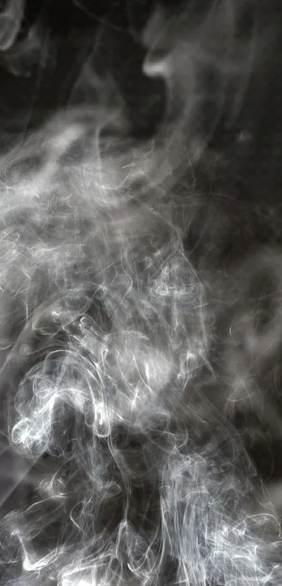 Mystical smoke cloud with dark backdrop wallpaper.