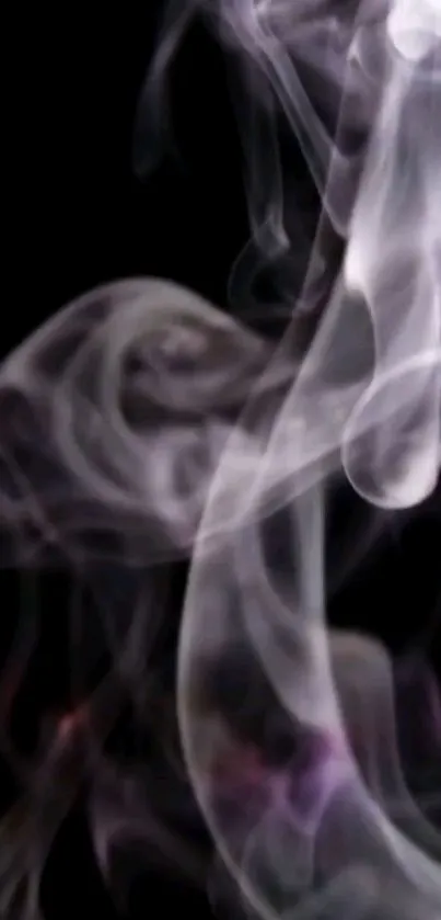 Mystical smoke pattern on a black background.