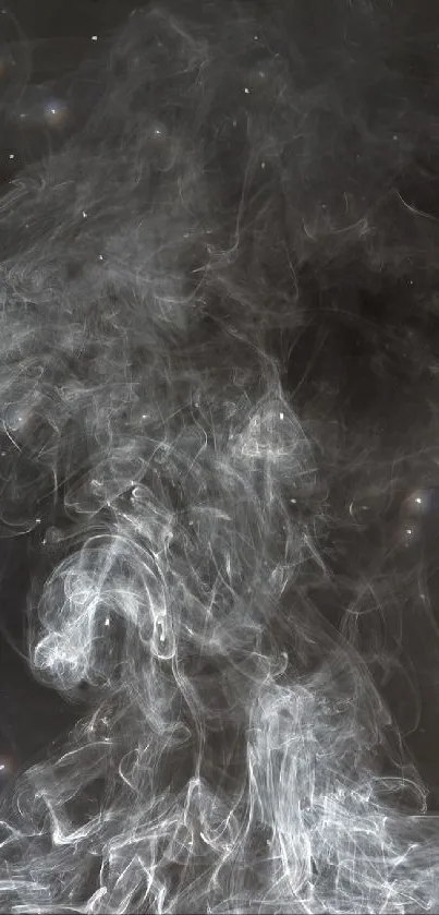 Ethereal white smoke on a black background, creating a mystical, abstract visual.