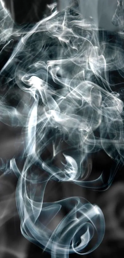 Mystical smoke swirl on a dark background.