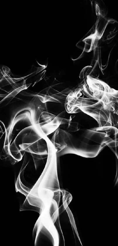 Elegant abstract smoke design on a black background.