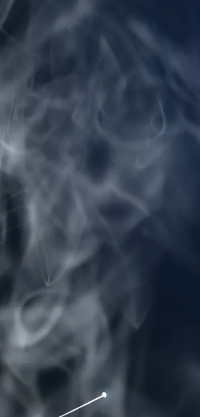 Mystical smoke swirls on a dark background wallpaper for mobile.