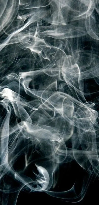 Dark, swirling smoke on a black background.