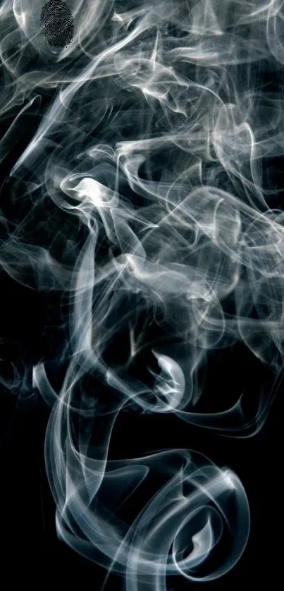 Captivating mystical smoke on black background