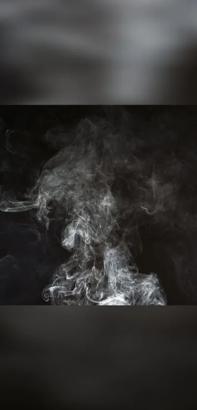 Swirling smoke art on a dark background.