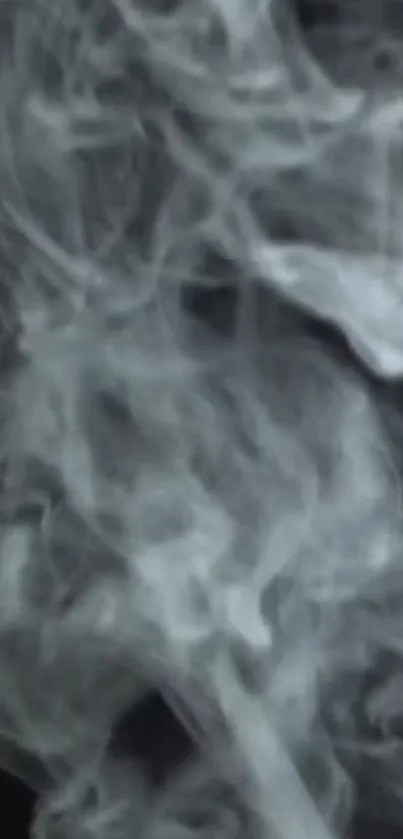 Mystical gray smoke pattern on a dark background.