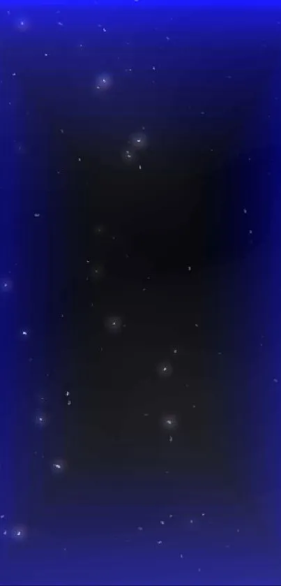 Dark starry night wallpaper with deep blue gradient and twinkling stars.