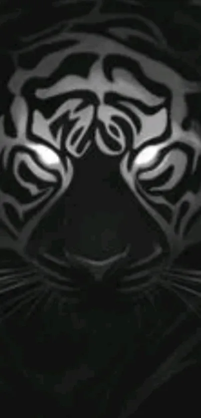 Abstract tiger glow with dark contrasts wallpaper.