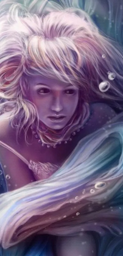 Mystical underwater fantasy art wallpaper with pastel colors.