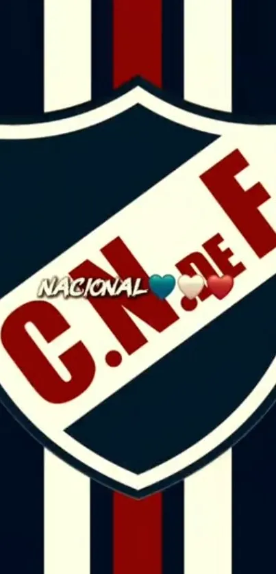 Nacional football emblem on mobile wallpaper