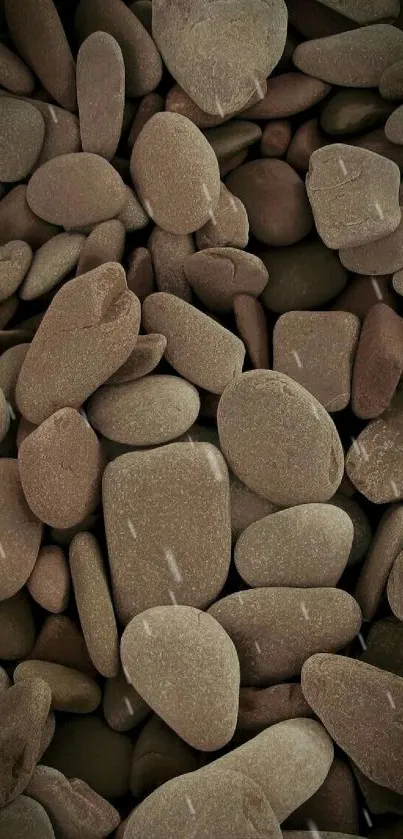 Mobile wallpaper with natural brown stones.