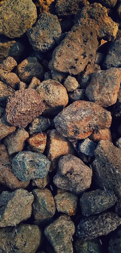 Natural stone texture wallpaper with brown hues.