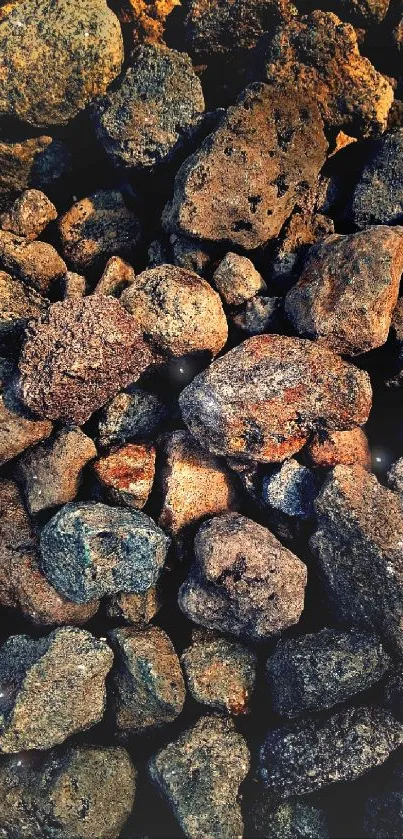 Rugged natural stone texture mobile wallpaper.