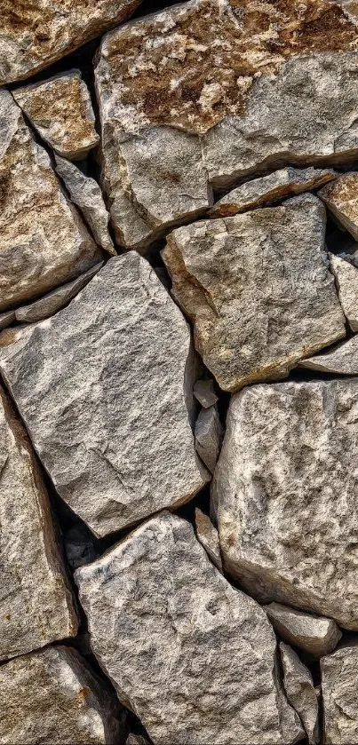Detailed stone texture in gray tones for mobile wallpaper.