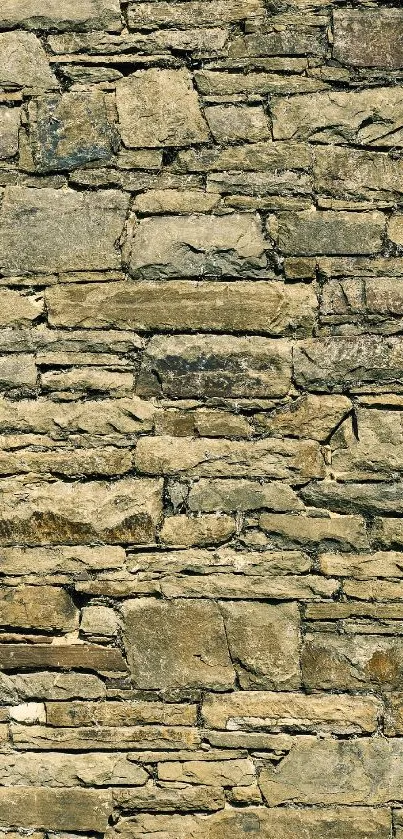 Mobile wallpaper of a realistic natural stone wall.