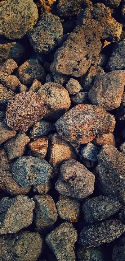 Close-up of natural rock texture wallpaper for mobile.