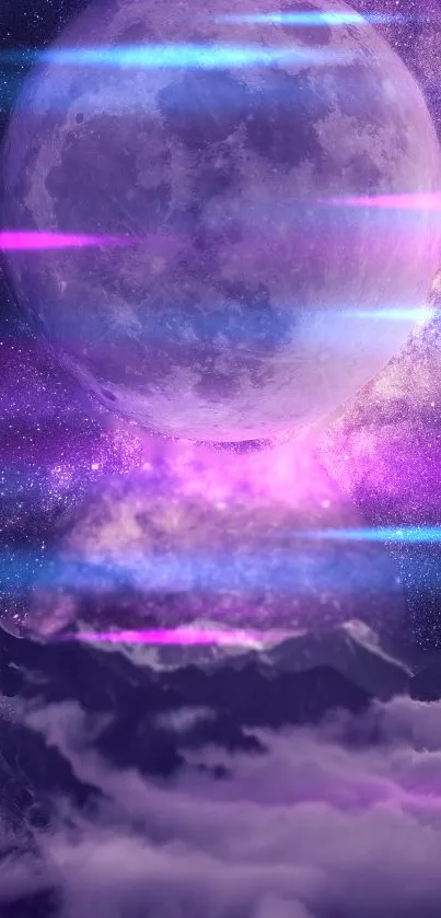 Nature Cloud Purple Live Wallpaper