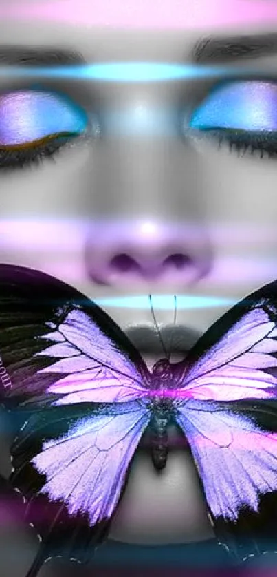 Nature Purple Light Live Wallpaper