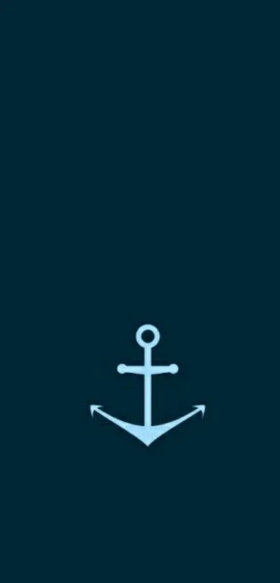 Dark blue mobile wallpaper with a light blue anchor design.