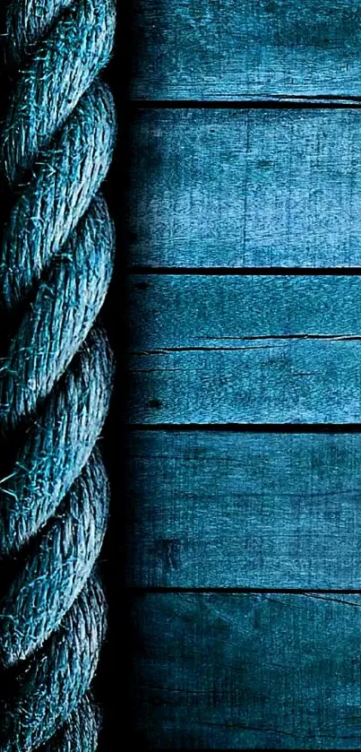 Nautical-themed blue rope texture wallpaper for mobile phones.