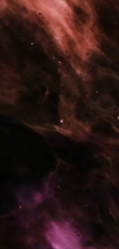 Dark red cosmic nebula design for mobile wallpaper.