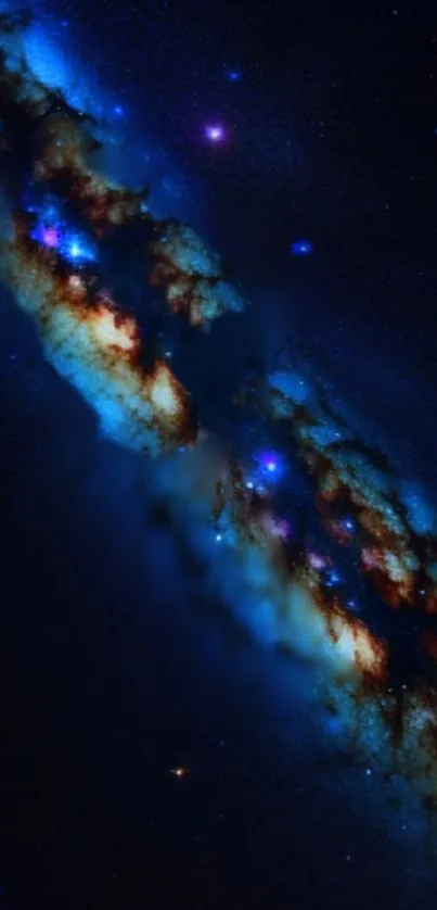 Vivid nebula galaxy wallpaper with stars.