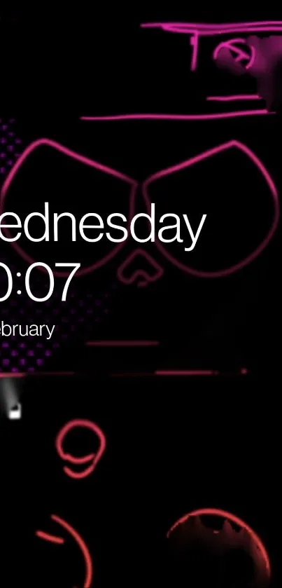 Vibrant neon abstract wallpaper with geometric design and glowing colors.