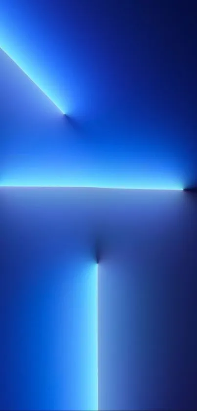 Neon blue abstract design for mobile wallpaper.