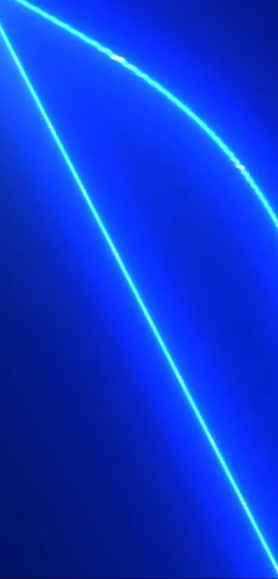 Abstract neon blue lines on a gradient background wallpaper.