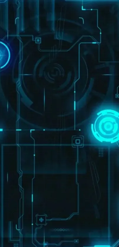 Neon Electric Blue Space Live Wallpaper