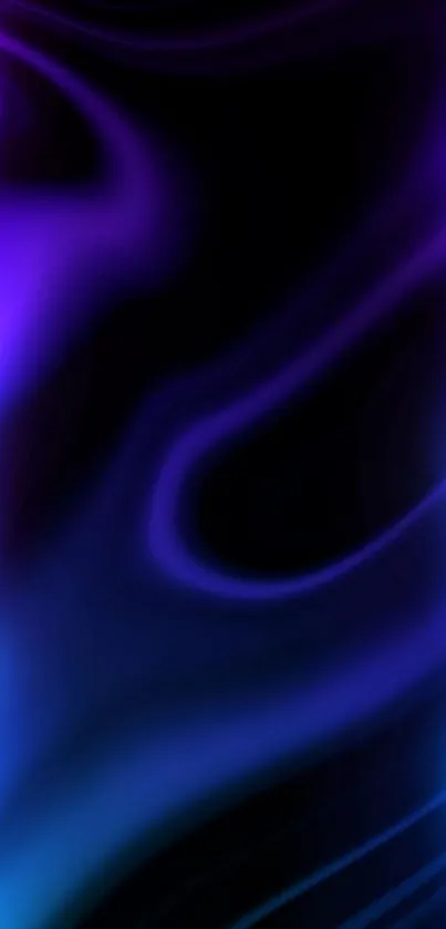 Vibrant purple and blue neon phone wallpaper with abstract light waves.