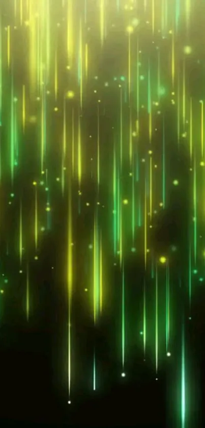 Neon green and yellow light streaks wallpaper.