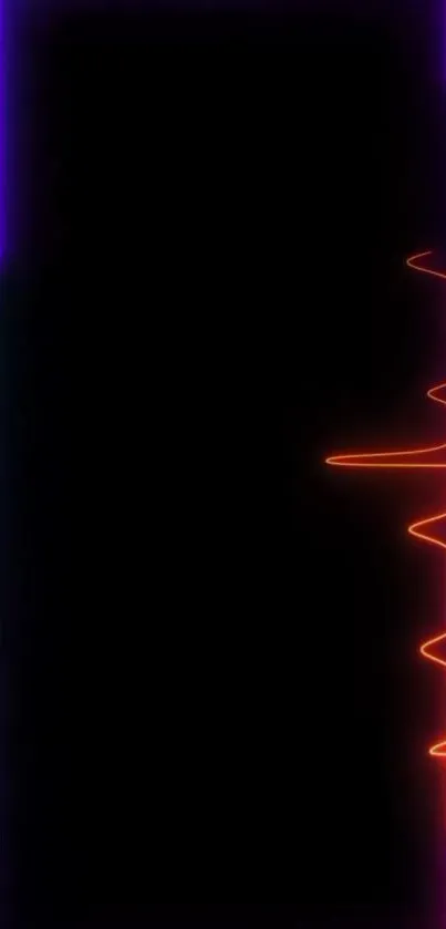 Vibrant neon-lined abstract wallpaper in dark mode.