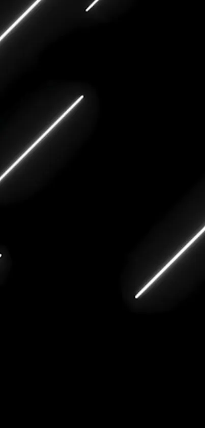 Neon lines on a black background creating a sleek mobile wallpaper design.