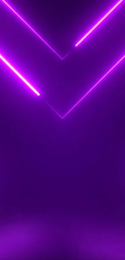 Neon purple geometric wallpaper with glowing lines.