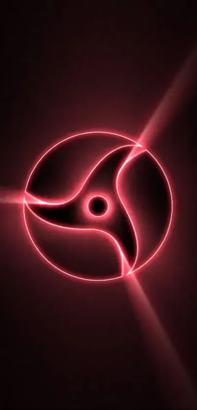 Neon spiral on black background wallpaper