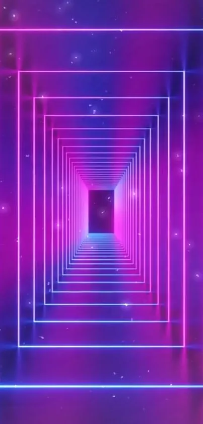 Neon tunnel wallpaper with vibrant colors and abstract design.