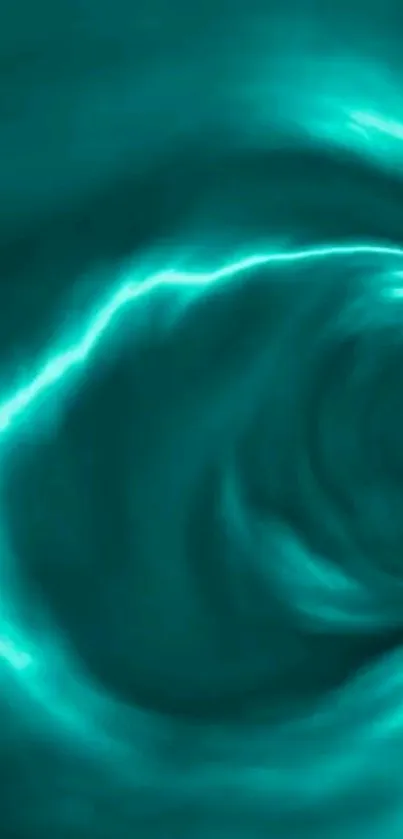 Neon turquoise turbulence wallpaper with swirling design.