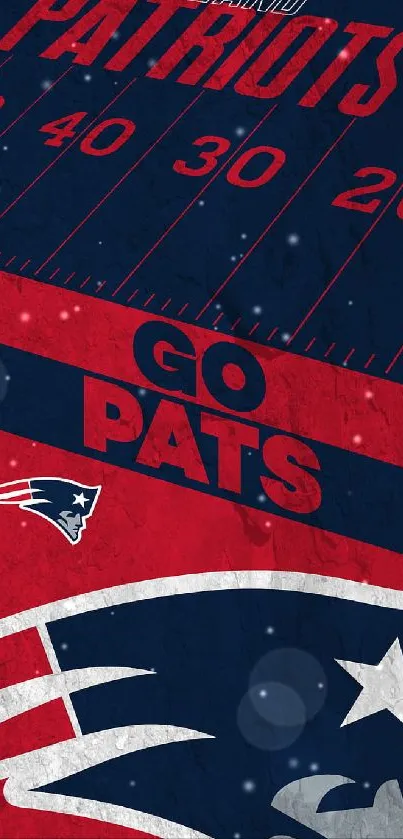 New England Patriots phone wallpaper, bold team colors.