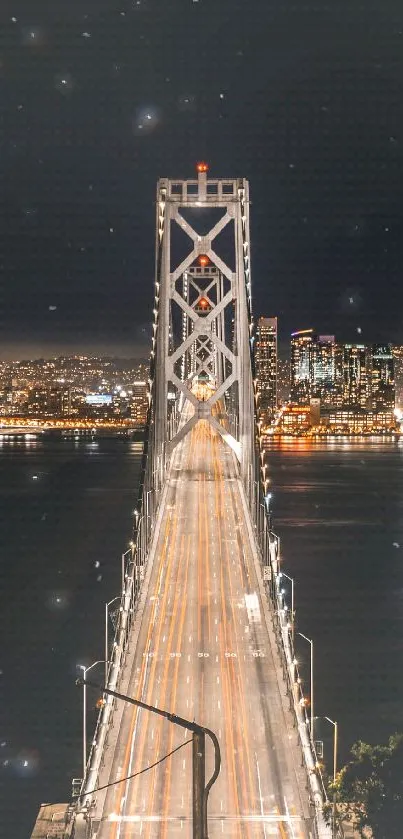 Stunning bridge and city skyline at night