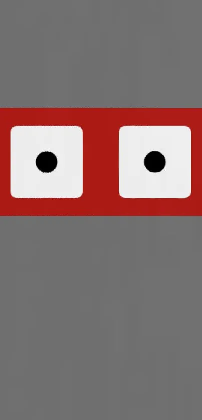 Ninja-themed mobile wallpaper with a red band and face on a gray background.