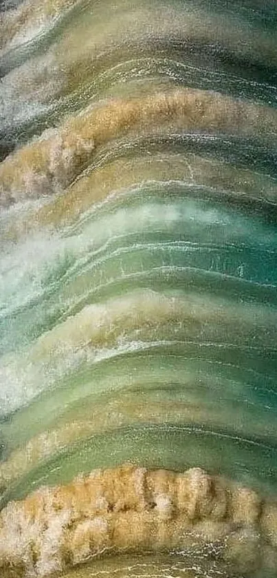 Aerial view of turquoise ocean waves in stunning mobile wallpaper.