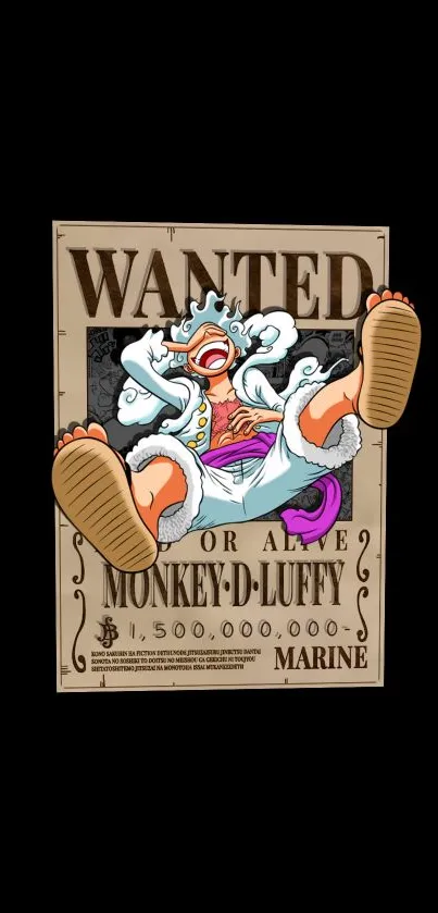 One Piece Luffy wanted poster wallpaper.