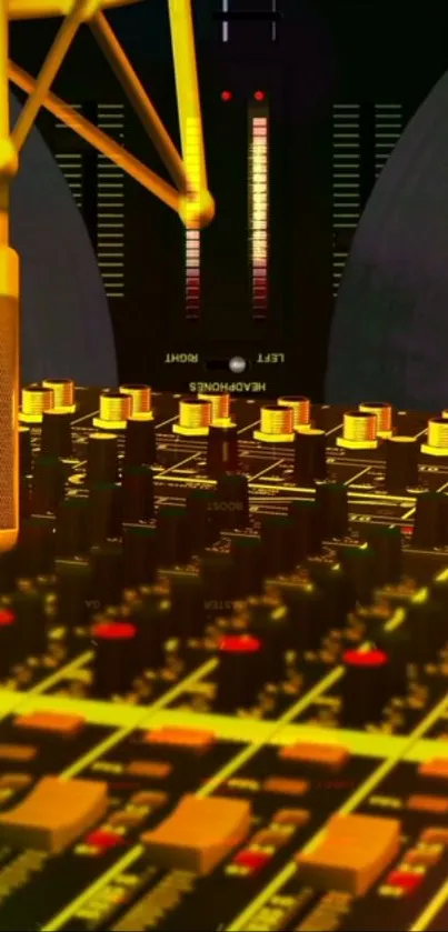 Orange Audio Equipment Building Live Wallpaper