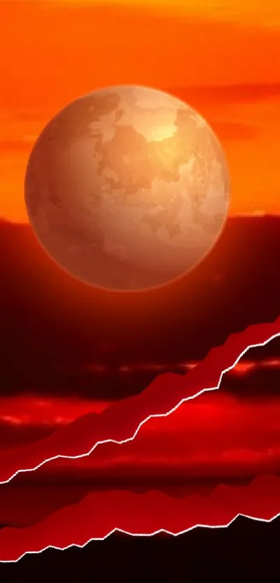 Orange Cloud Sky Live Wallpaper