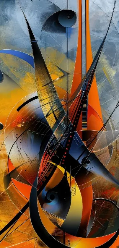 Orange Modern Art Graphic Design Live Wallpaper