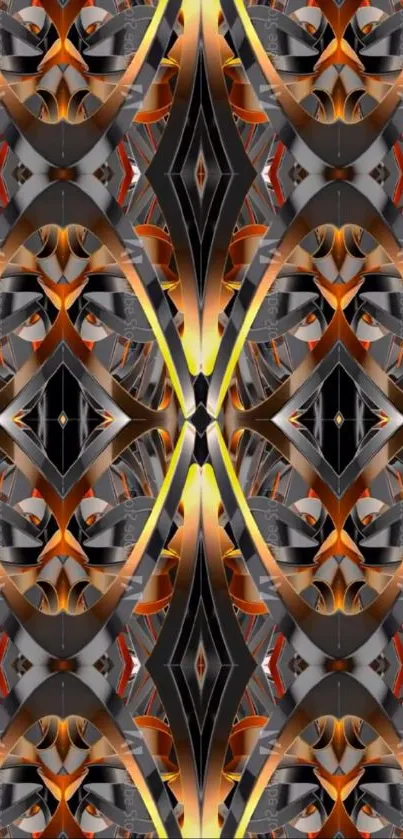 Orange Symmetry Graphics Live Wallpaper